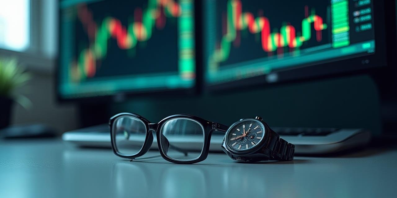 Mastering Risk Management concept with professional trading desk